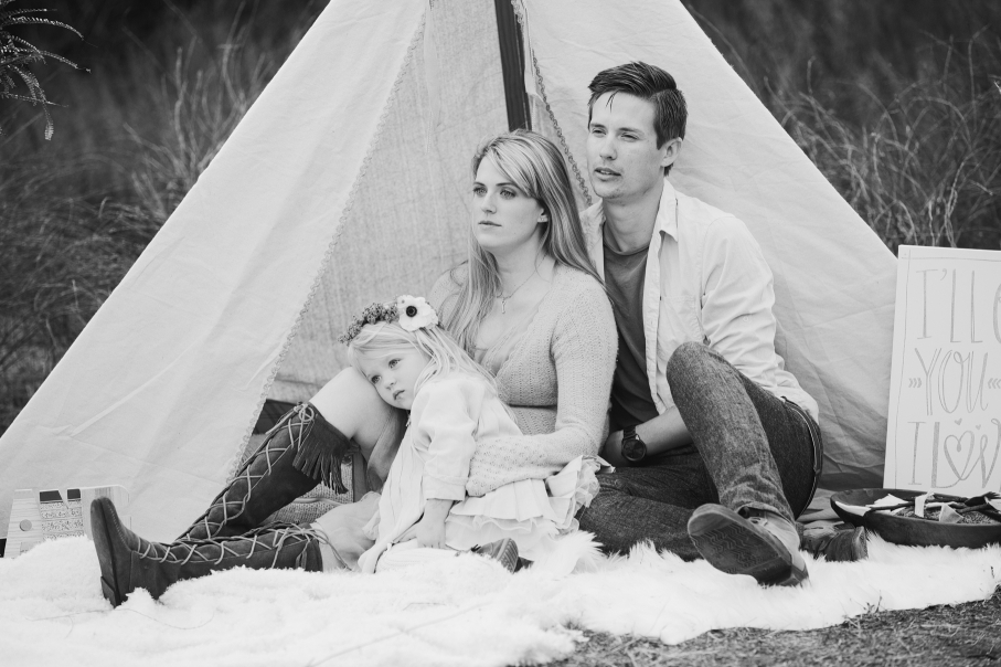 The Lang Family. Teepee Styled Family Photography